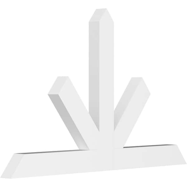 Ekena Millwork Saratoga Architectural Grade PVC Gable Bracket, 72"W x 45"H x 4"D x 6"F, 15/12 Pitch GBP072X45X0406SAR00 - main